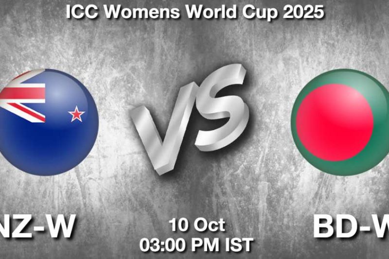 ICC Women’s World Cup 2025: NZ-W vs BD-W Match Prediction, Preview, Playing 11, Pitch and Weather Report
