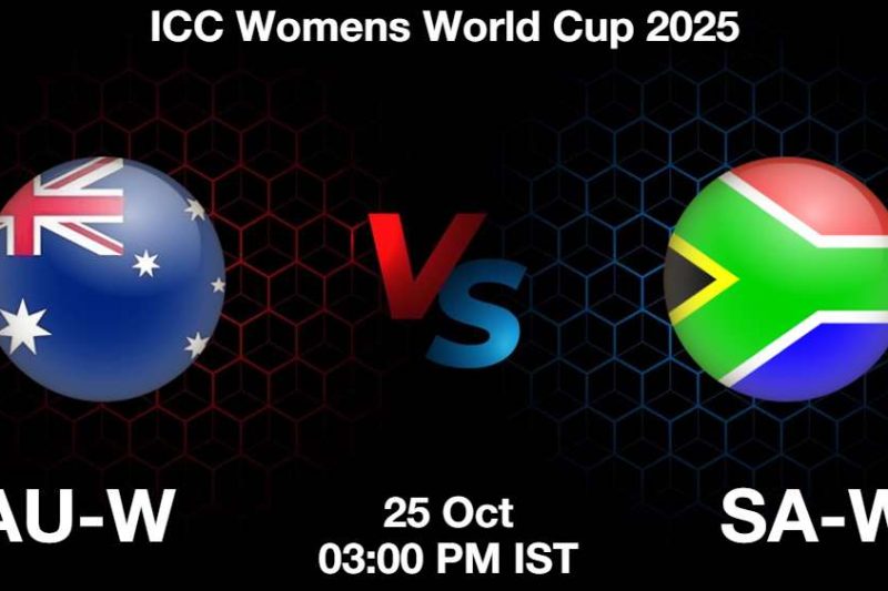 Womens CWC 2025: AU-W vs SA-W Match Prediction, Preview, Playing11, Pitch and Weather Report