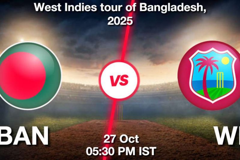BAN vs WI 1st T20I Match Prediction, Preview, Playing11, Pitch and Weather Report